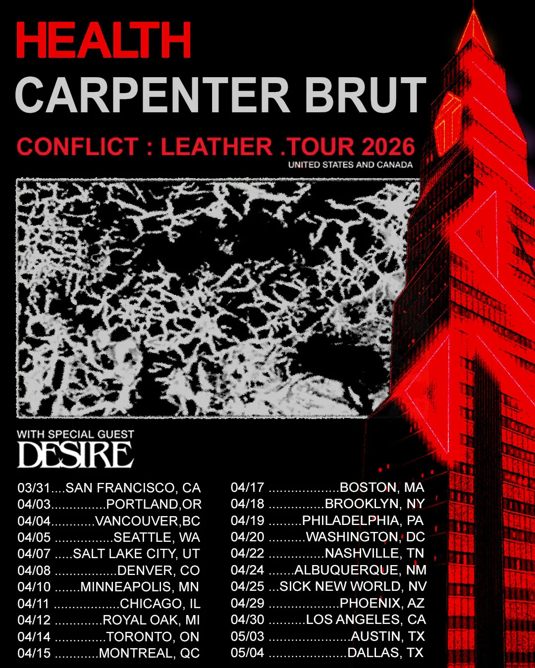Leather Tour Concert Poster