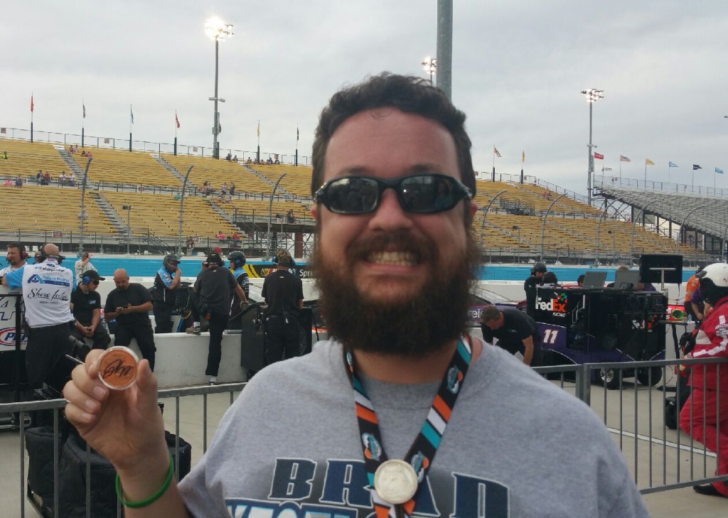 Levi at PIR, copper coin signed by Josh Wise