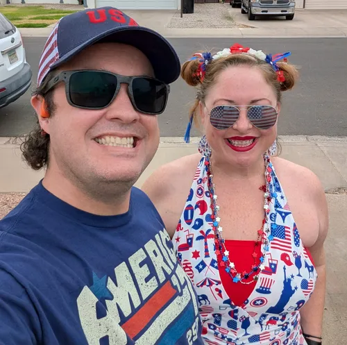 Levi & Anna dressed for Independence Day